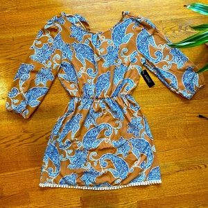 Sage Bohemian Paisley Dress - Size Medium